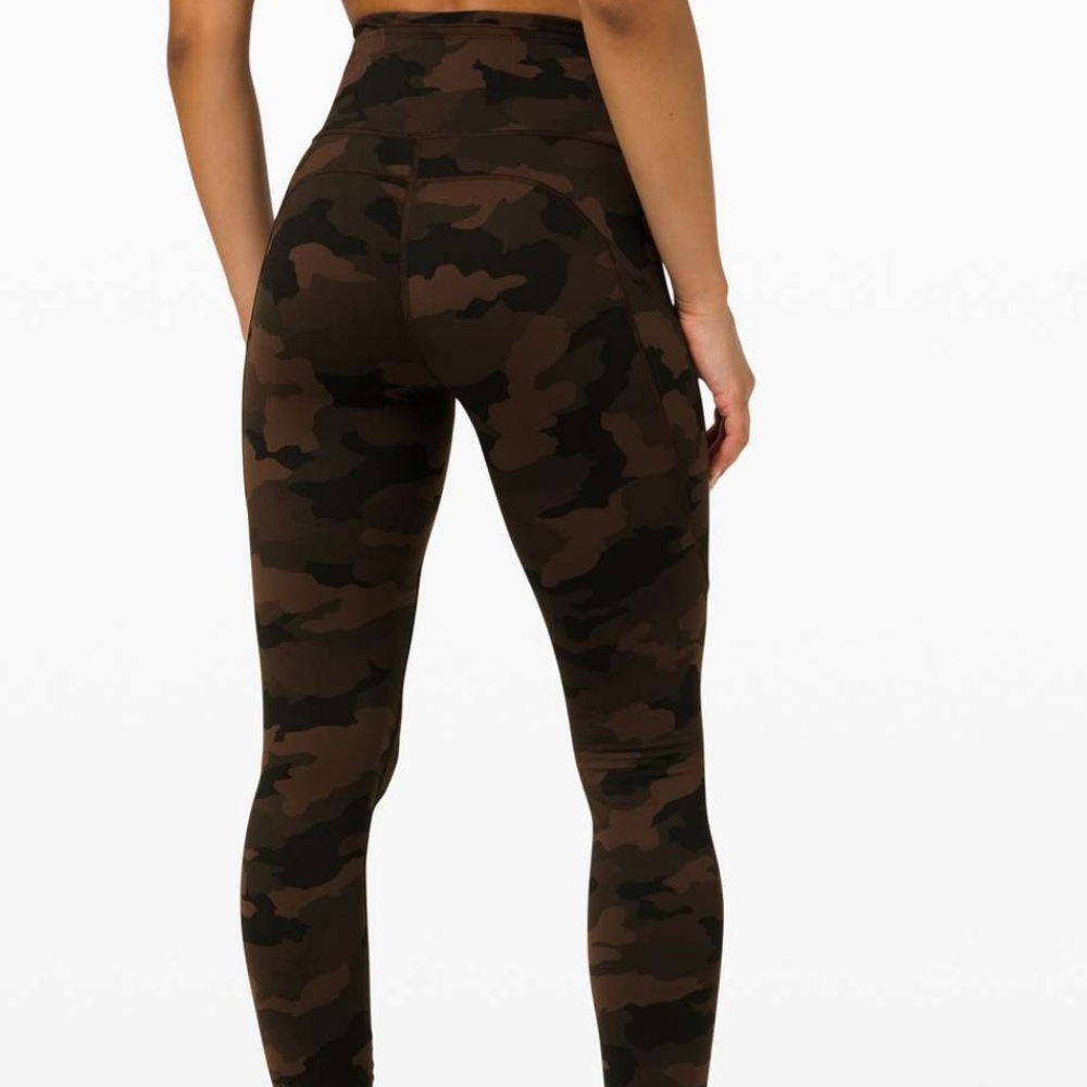 lululemon athletica Brown & Black Camo High-Rise Leggings